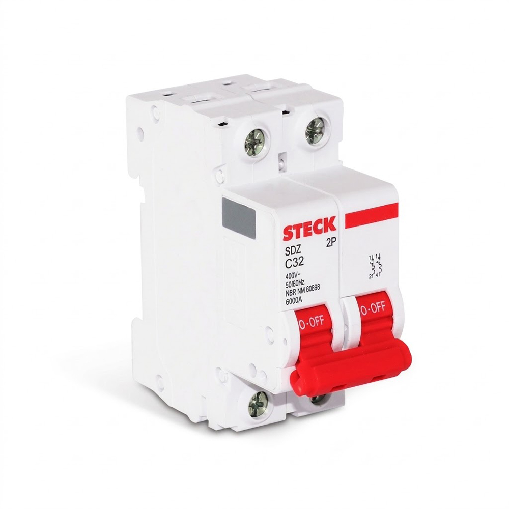Interruptor Termomagnética Bipolar 2x32A STECK